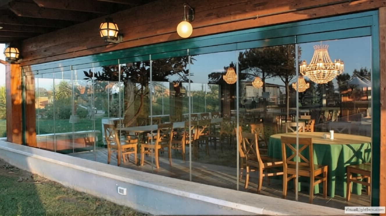 Безрамное остекление для ресторанов: террасы и павильоны в курортной зоне